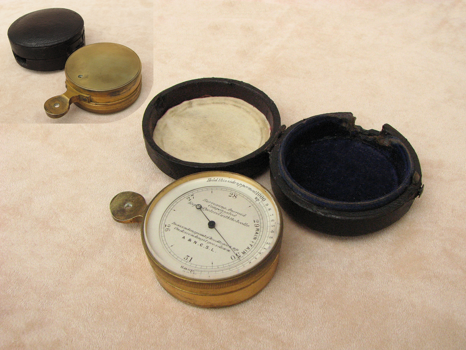 19th century Army & Navy Co-Operative Society pocket barometer and altimeter